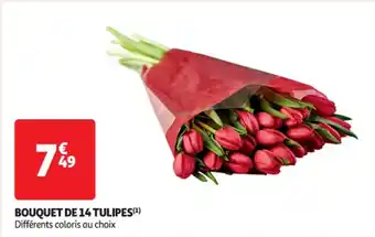 Auchan Supermarché Bouquet de 14 tulipes offre