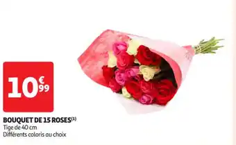 Auchan Supermarché Bouquet de 15 roses offre