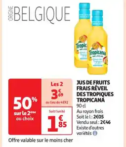 Auchan Supermarché TROPICANA Jus de fruits frais réveil des tropiques offre