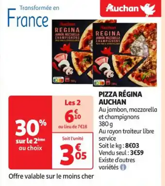 Auchan Supermarché AUCHAN Pizza régina offre