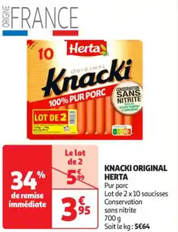 Auchan Supermarché HERTA Knacki original offre