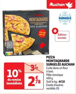 Auchan Supermarché AUCHAN Pizza montagnarde surgelée offre