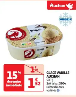 Auchan Supermarché AUCHAN Glace vanille offre