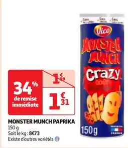 Auchan Supermarché VICO Monster munch paprika offre