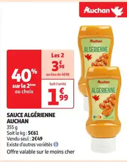 Auchan Supermarché AUCHAN Sauce algérienne offre