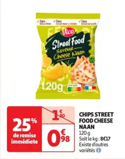 Auchan Supermarché VICO Chips street food cheese naan offre