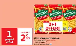 Auchan Supermarché PANZANI Pâtes penne rigate offre