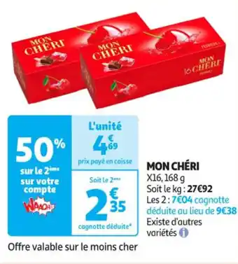 Auchan Supermarché MON CHÉRI offre