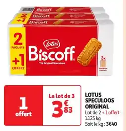 Auchan Supermarché LOTUS Speculoos original offre