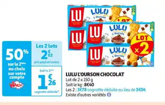 Auchan Supermarché LU L'ourson chocolat offre