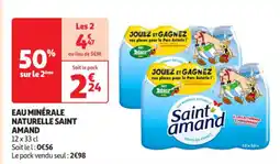 Auchan Supermarché SAINT AMAND Eau minérale naturelle offre