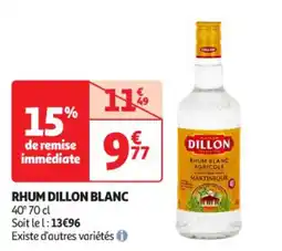 Auchan Supermarché DILLON Rhum blanc offre