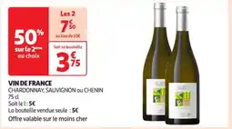 Auchan Supermarché CHARDONNAY,SAUVIGNON OU CHENINVin de france offre