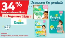 Auchan Supermarché PAMPERS Sur la gamme géant offre