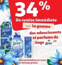 Auchan Supermarché LENOR Sur la gamme des adoucissants et parfums de Linge offre