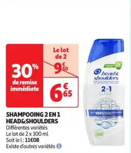 Auchan Supermarché HEAD&SHOULDERS Shampooing 2 en1 offre