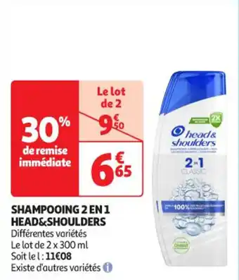 Auchan Supermarché HEAD&SHOULDERS Shampooing 2 en1 offre