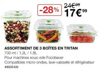 Costco Assortiment De 3 Boites En Tritan offre