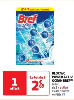 Auchan Supermarché BREF Bloc wc power activ ocean offre