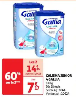 Auchan Supermarché GALLIA Calisma junior 4 offre