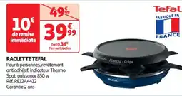 Auchan Supermarché TEFAL Raclette offre