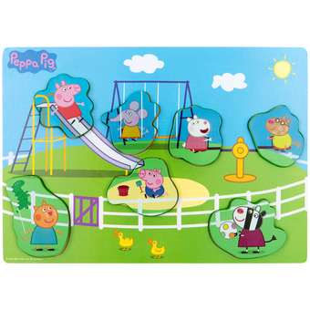 Action Puzzle en bois cochon de peppa 8 pièces ou requin bébé offre