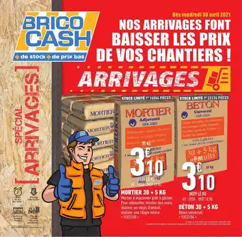Brico Cash Mortier 30 + 5 Kg, Béton 20 + 5 Kg offre
