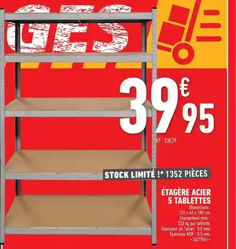Brico Cash étagère Acier 5 Tablettes offre