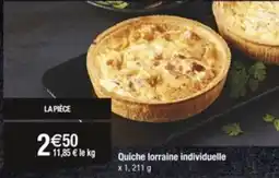 Carrefour Quiche lorraine individuelle offre