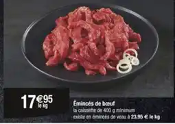 Carrefour Émincés de bœuf offre