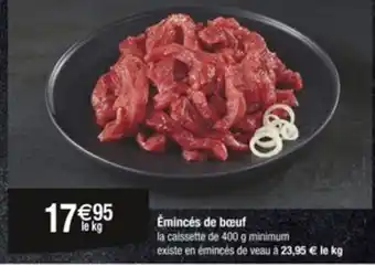 Carrefour Émincés de bœuf offre