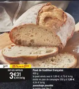 Carrefour Pavé de tradition française offre