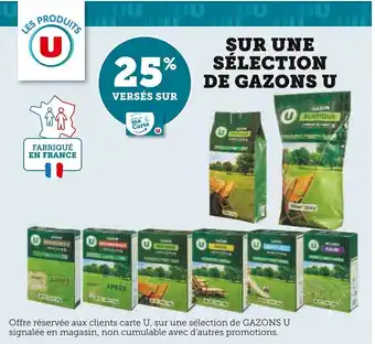 Super U U Sur une sélection de gazons offre