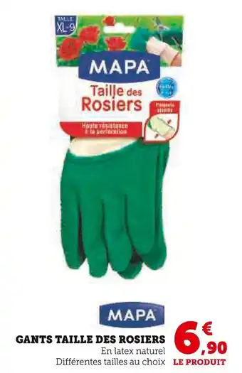 Super U MAPA Gants taille des rosiers offre