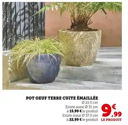 Super U Pot oeuf terre cuite émaillée offre