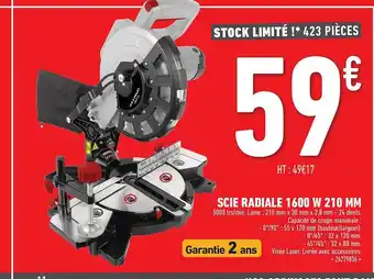 Brico Cash Scie Radiale 1600 W 210 Mm offre