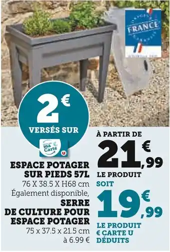 Super U Espace potager sur pieds offre