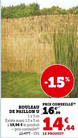 Super U U Rouleau de paillon offre