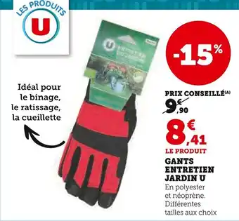 Super U U Gants entretien jardin offre