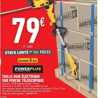 Brico Cash Taille-haie électrique Sur Perche Téléscopique offre