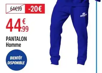 Intersport Pantalon homme offre