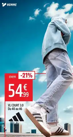 Intersport HOMME Vl court 3.0 du 40 au 46 offre