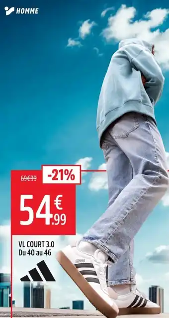 Intersport HOMME Vl court 3.0 du 40 au 46 offre