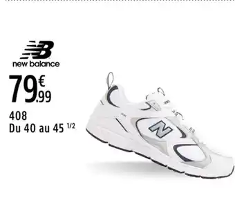 Intersport NEW BALANCE 408 du 40 au 45 offre