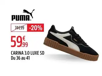 Intersport PUMA Carina 3.0 luxe sd du 36 au 41 offre