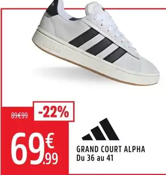 Intersport ADIDAS Grand court alpha du 36 au 41 offre