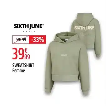 Intersport SIXTH JUNE Sweatshirt femme offre