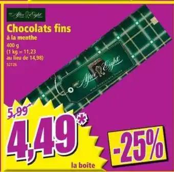 Norma Chocolats Fins à La Menthe After Eight offre