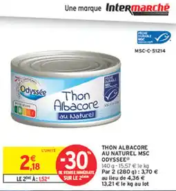 Intermarché Express ODYSSEE® Thon albacore au naturel msc offre