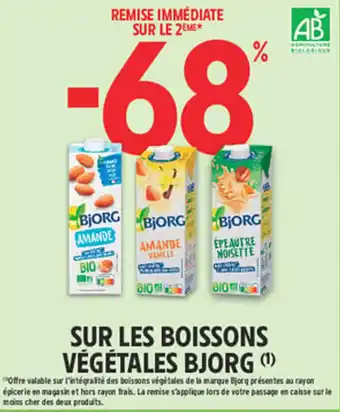 Intermarché Express BJORG Sur les boissons végétales offre